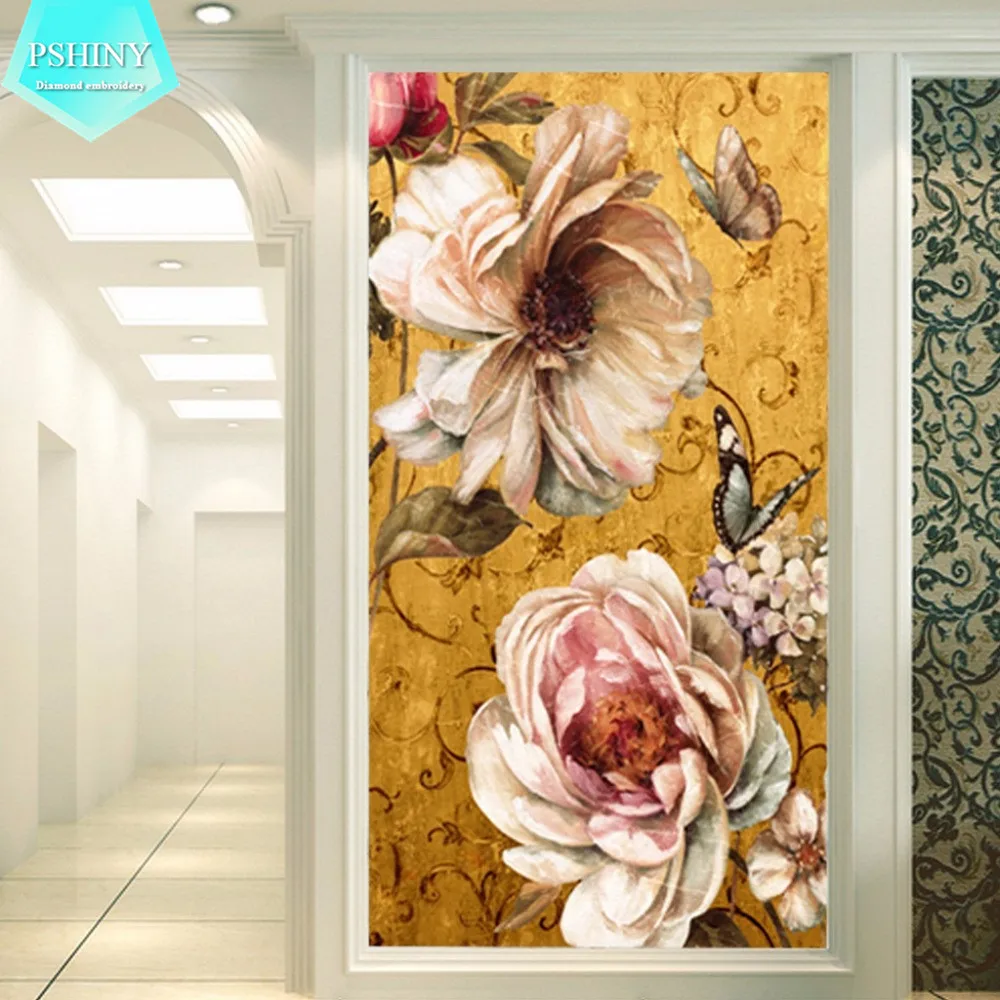 

100% Pictures 5D DIY Diamond embroidery flowers Peony home decor full round or square rhinestone Diamond painting cross stich