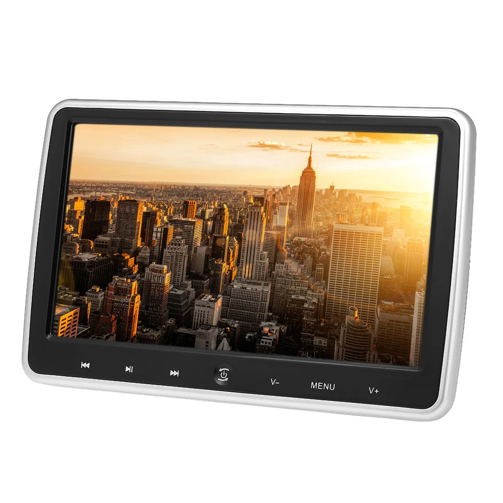 

10.1 Inches Headrest DVD Player Auto Monitor Touch Button Speakers Support Game Disk FM IR HD Input AV IN OUT SD Card DVD player
