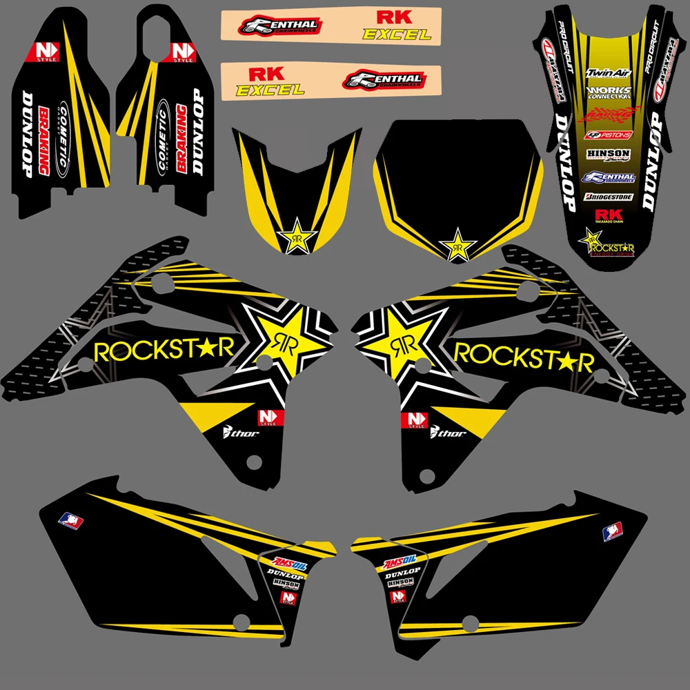 

NICECNC 7 Styles Matching Motorcycle Graphic Background Decals Stickers Kit For Suzuki RMZ450 RMZ 450 RM-Z450 RM-Z 450 2007
