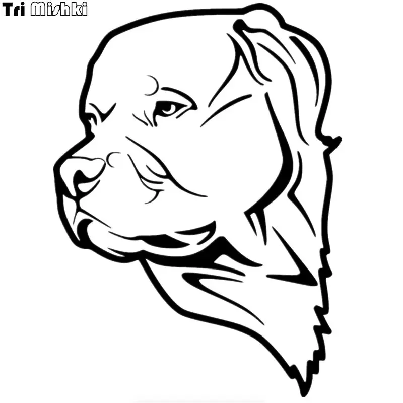 

Tri Mishki HZX130 20*14.6cm 1-4 pieces car sticker Rottweiler on board auto car stickers