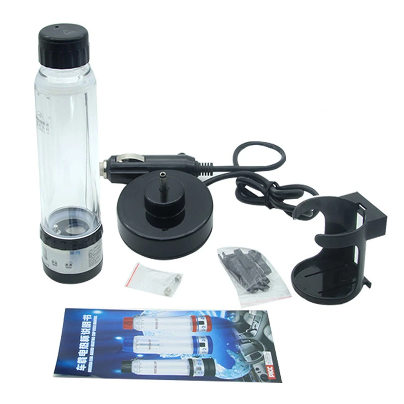 New 12V 280ml Portable In-Car Coffee Maker Tea Pot Autos Thermos Heating Travel Cup Transparency Drinking Water Cup #Q23E (5)