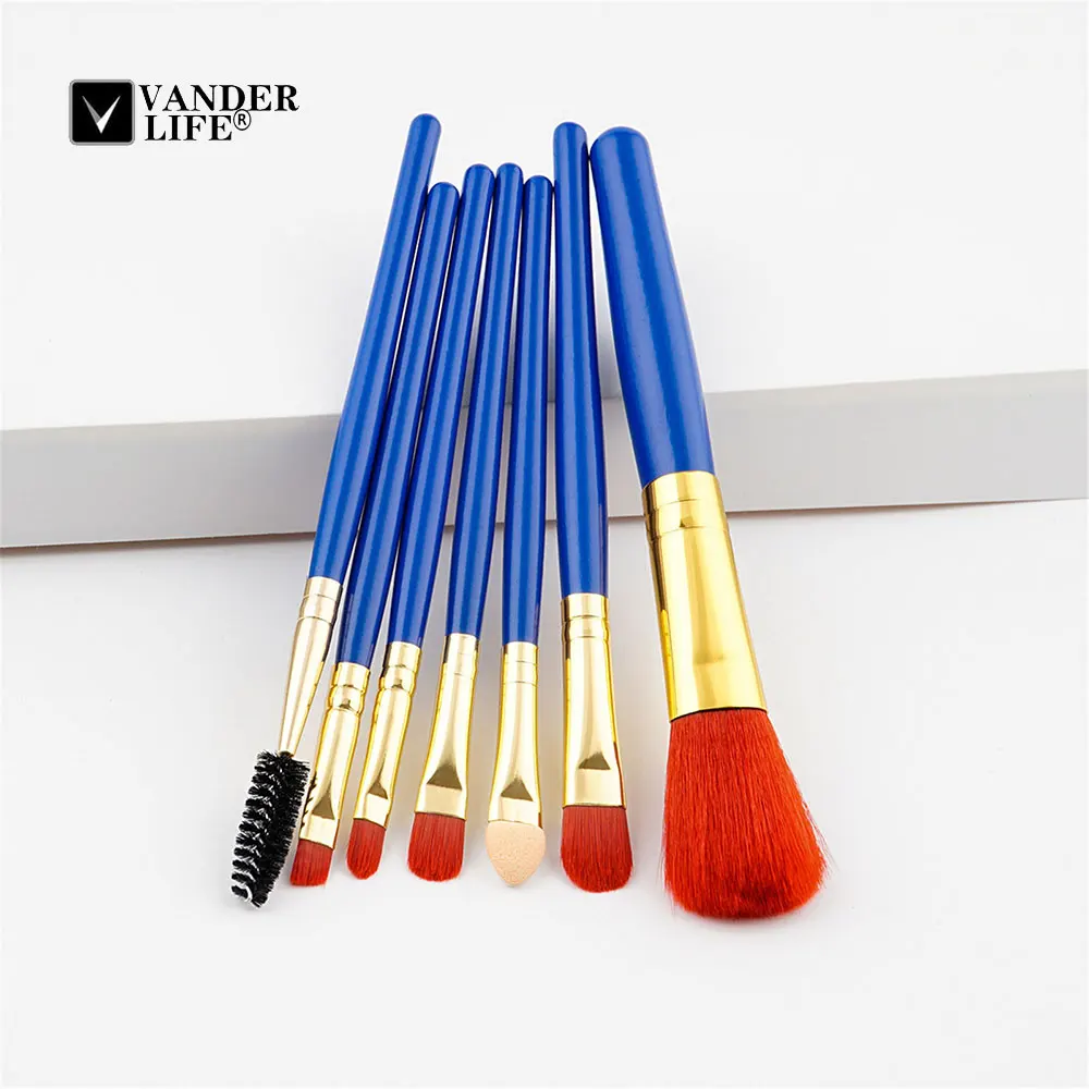 7pcs Makeup Brushes Cosmetics Professional Set Tools Foundation Brush For Face Make Up Beauty Essentials