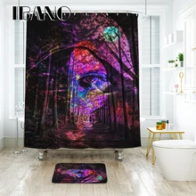 IBANO Skull Shower Curtain Waterproof Polyester Fabric Bath Curtain For The Bathroom Decoration For The Halloween Wedding IBANO Skull Shower Curtain Waterproof Polyester Fabric Bath Curtain For The Bathroom Decoration For The Halloween Wedding