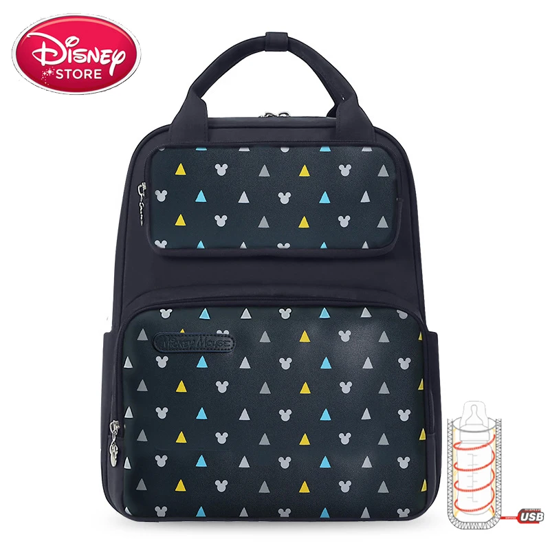 Disney пеленки сумка рюкзак disney Микки Маус USB Отопление сумка дети анти-потерянный пояс пеленки рюкзак туристический рюкзак мумия сумка