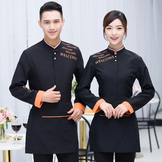China Style National Work Clothers Long Sleeve Teahouse