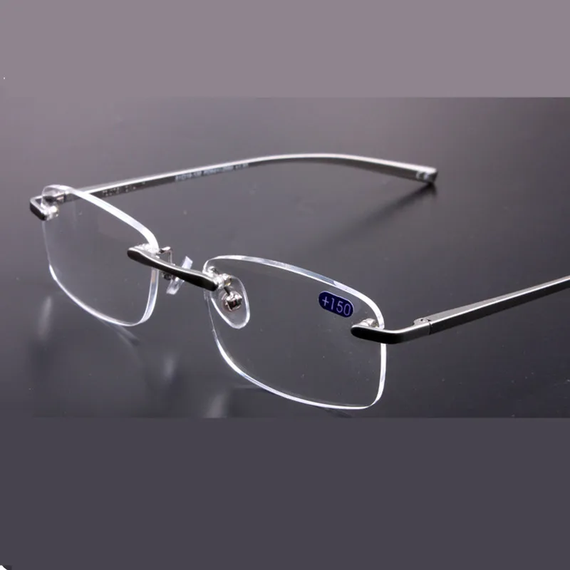 Rimless Titanium Ultra light reading glasses +1 +1.5 +2 +2.5 +3 +3.5 +4 Rimless ochki dlya
