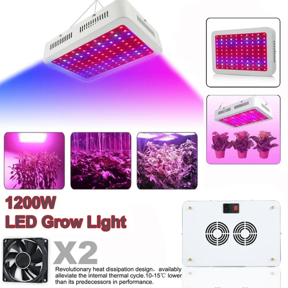 

Portable LED Plant Growing Light 1200W Full Spectrum Growth Lamp Greenhouse Hydroponics Light Plant Lamp UK Socket