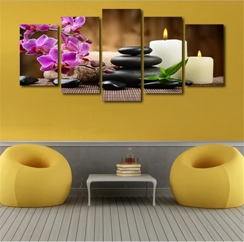 

Unframed 5 Panel Landscape Painting Canvas Wall Art Picture Home Decoration Living Room Canvas Print Painting