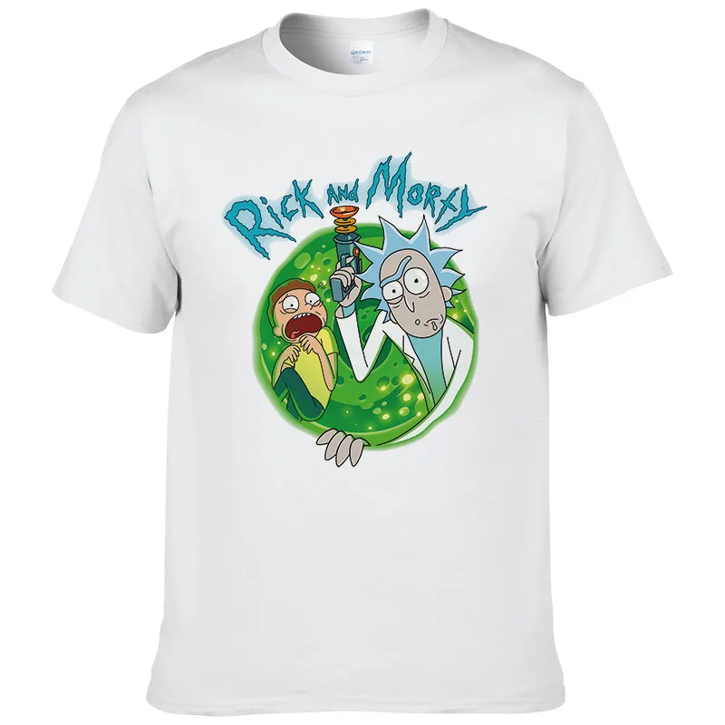 

2017 Summer Fashion Rick Morty t shirt men Anime T-shirts Peace among worlds folk Cartoon Cool tee shirt homme #175