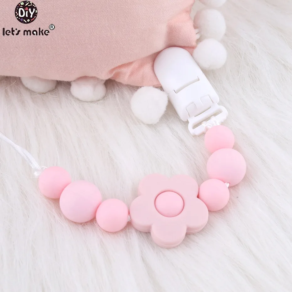 

Let's Make 1pc Baby Teeth Tooth Fixing Deviceve Flower Sensory Chewing Toy Lovely Pacifier Chain Baby Nursing Accessories Soothe