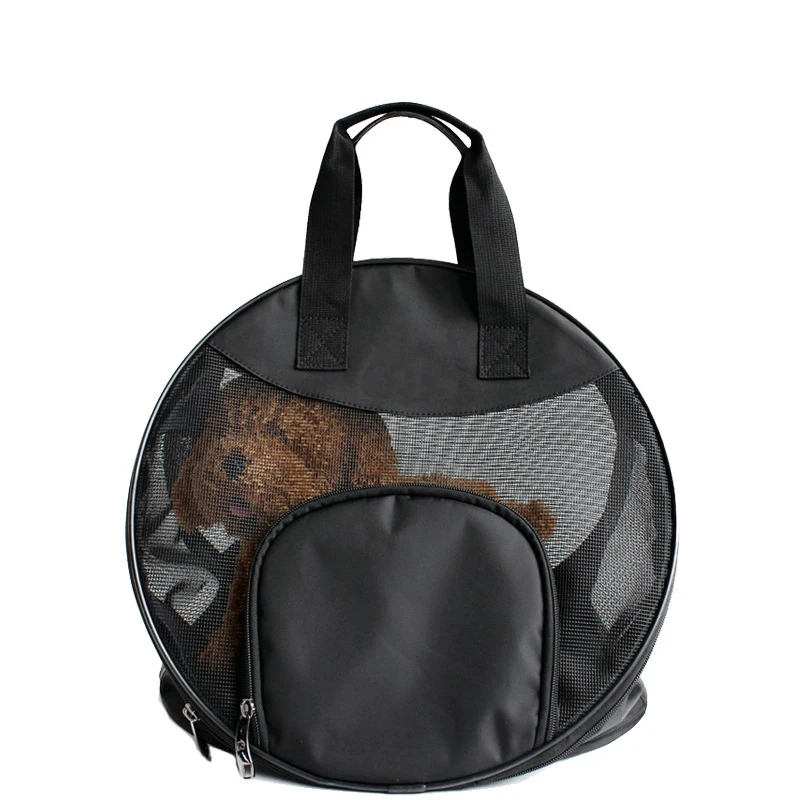 Pet Handbag Dog Out Portable 40x40x35cm Round 40cm Mesh Shoulder Cat Bag Backpack Breathable Folding Cat Blue Red Bag