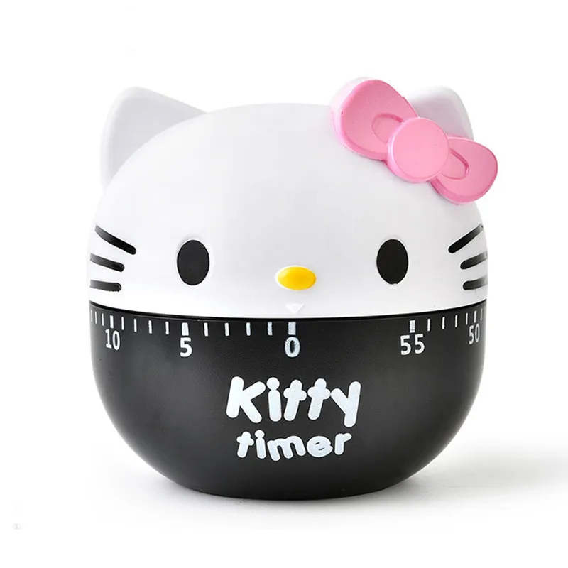 Kawaii Kitty Cat механический таймер для кухни, будильник для приготовления яиц, таймер обратного отсчета, таймеры с циферблатом, таймер эффективности работы - Цвет: pink