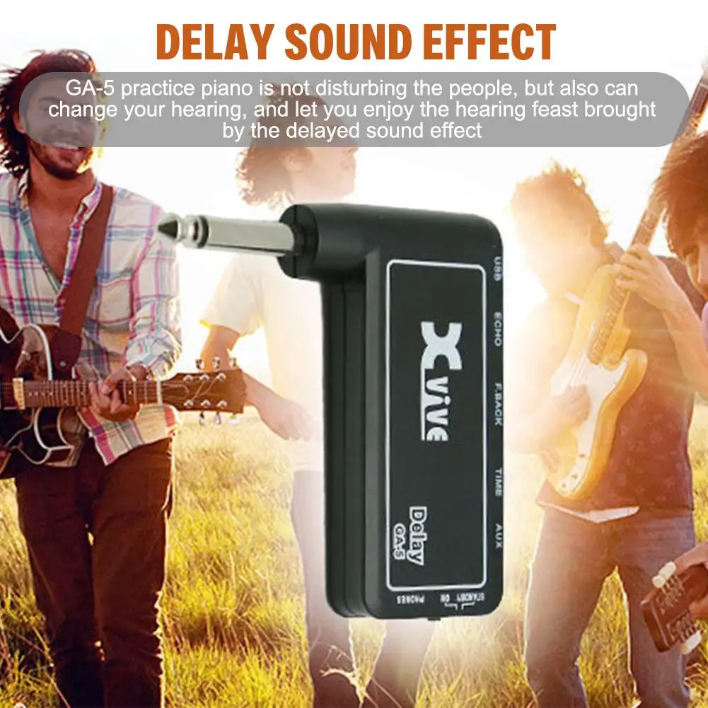 GA5 Classic Rock Mini Portable Rechargeable Electric Guitar Plug Headphone Amp Amplifier Musical Instrument Accessories