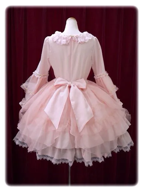 Элегантный женский косплей Лолита розовое кружевное платье Лолита