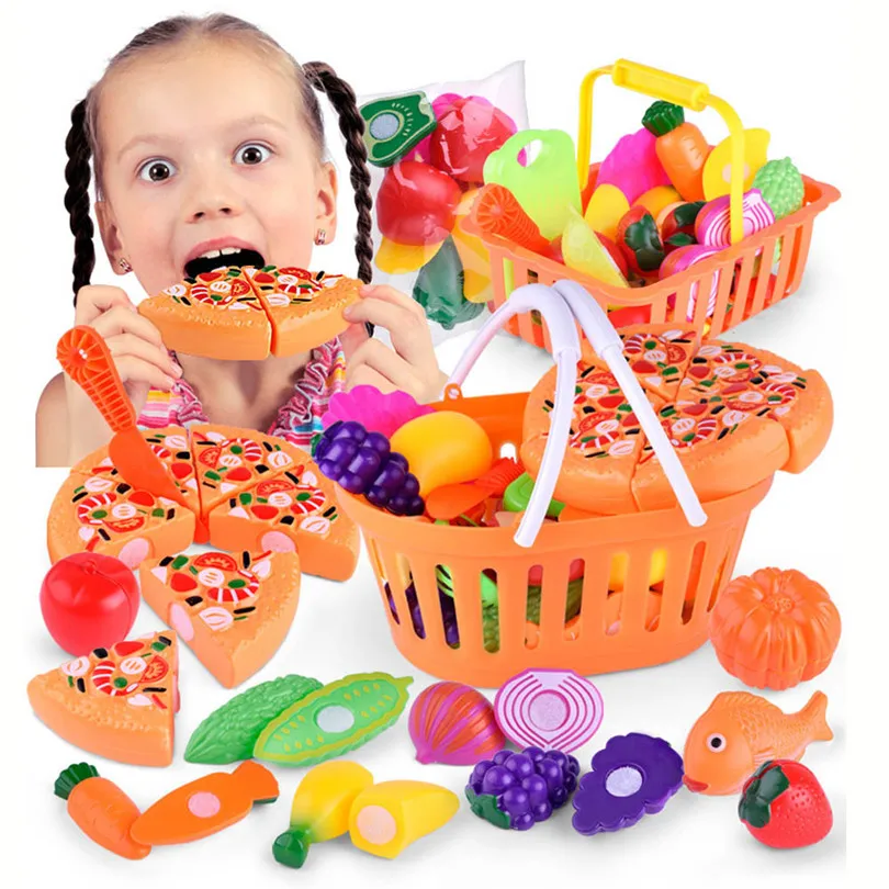 Kid's Kitchen Fruit Vegetable Food Toy Cutting Set Gift Toy For Pretend