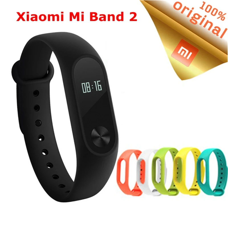 Оригинальный Xiaomi mi Band 2 смарт Браслет Сенсорный экран OLED фитнес браслет band