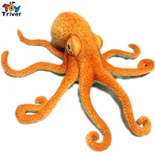 80cm Simulation Plush Squid Octopus Toy Creative Stuffed Lucky Fish Ocean Animal Doll Kids Birthday Gift Home Shop Decor Triver 80cm simulation animal lifelike octopus plush toy throw pillow creative stuffed lucky fish ocean animal doll decoration gift
