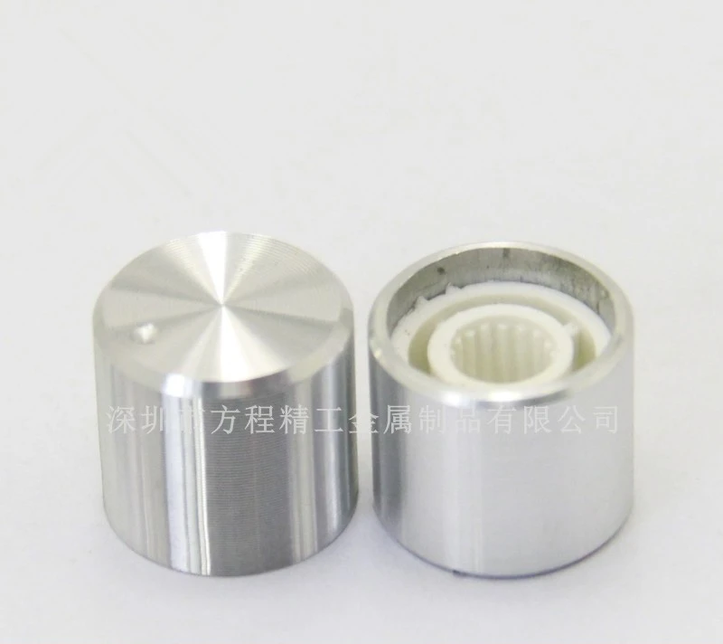 

15pcs aluminum plastic cap knob potentiometer knob Smooth with dot 15*13.5*6mm potentiometer cap car knob switch cap Encoder