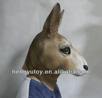 

2018 Light comedy Realistic 3D Animated latex kangaroo mask Costumes