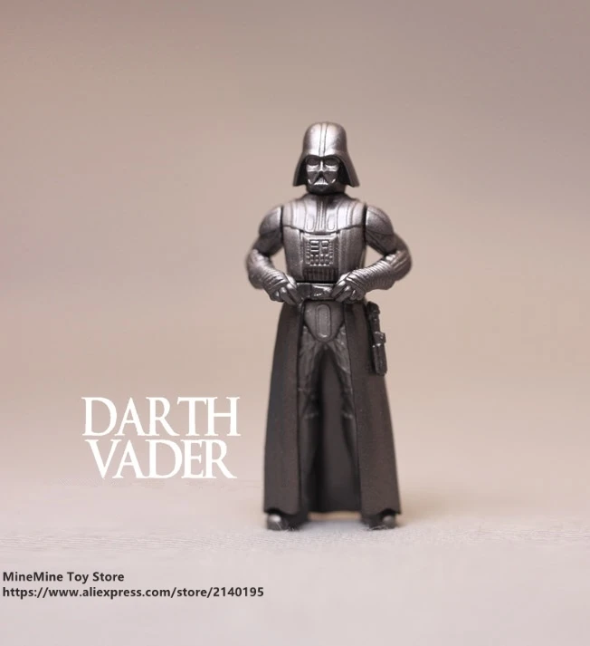 

ZXZ Star Wars Darth Vader Metal and PVC 7.5cm Anime Figure doll Action Force Awakens Black Series toy model For children gift