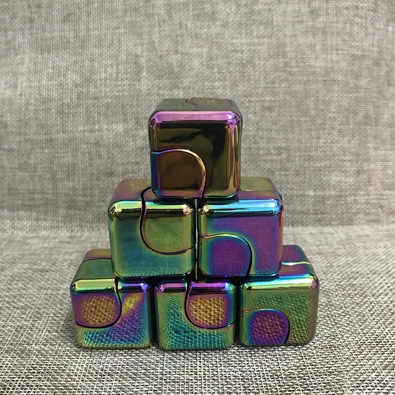 

Alloy Spinner Cube EDC Anti Stress Cuber Mini Square Finger Spinner Toys for Autism ADHD Puzzle Adult Fidget Toys Stress Relief