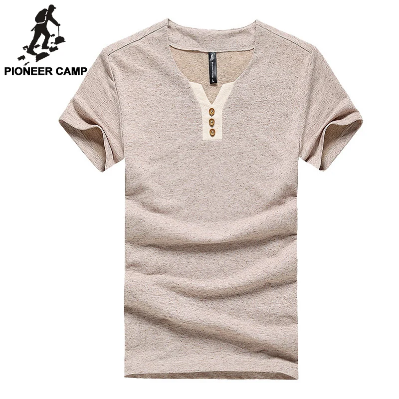 Pioneer camp 2017 Стильная Футболка Мужская 2 Цвета Oсобенный V Воротник Экологичный