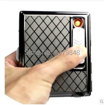 

16 cigarettes box USB Cigarette case with cigar lighter packing : gift box