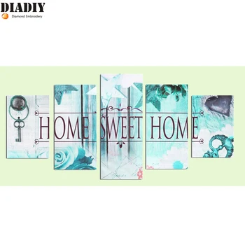 

Full diamond embroidery scenic full diamond painting cross stitch diy diamond painting Home Sweet Home round Bead embroidery
