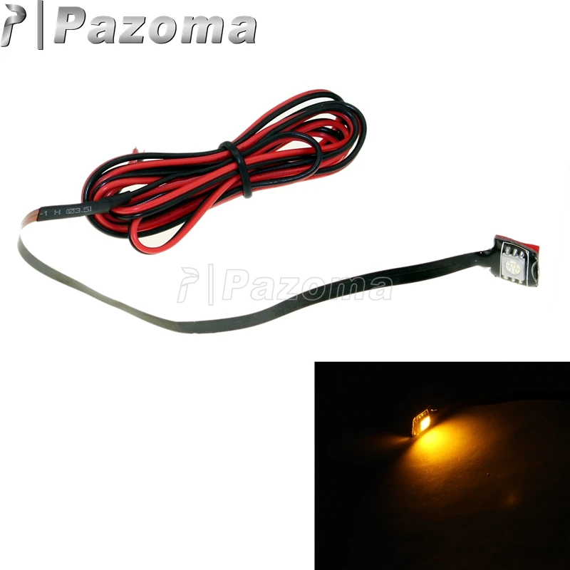 

Universal Motorcycle Amber LED License Plate Rear Tag Light Waterproof Slim Mini Flush Bright Angel Eyes LED Strips Tag Lamp