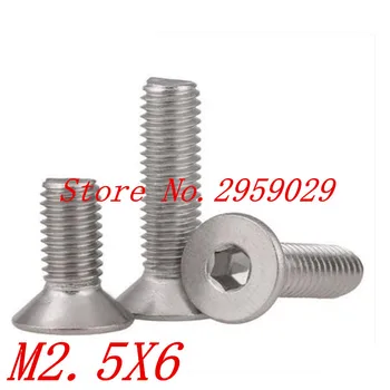

1000pcs DIN7991 M2.5*6 M2.5 x 6mm Stainless steel 304 hex socket countersunk head machine screw