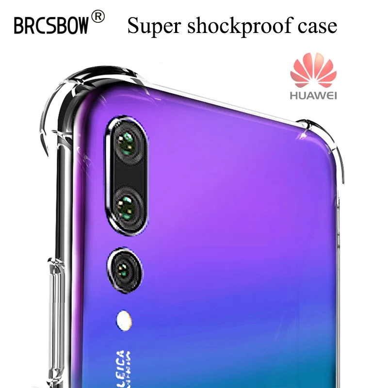 

BRCSBOW Shockproof Tranparent Phone Case For Huawei Mate 20 Lite Mate 20 Pro P20 Lite Nova 3i 3 3S Clear Back Cover Housing