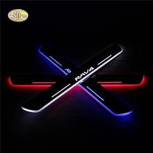 SNCN LED moving light scuff pedal for Toyota RAV4 RAV 4 2013 2014 car acrylic led door sill welcome pedal