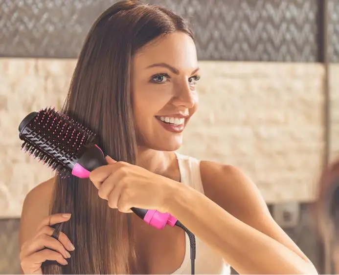 Rotativa de Cabelo Escova de Cabelo Escova para Cabelo Alisadora para Cabelo Modelador de Cachos Escova de Secar 2 em 1 Escova Ionica Eletrica Pente Eletrico Cabelo Curling Iron 12 escova ionica 2 em 1 escova rotativa