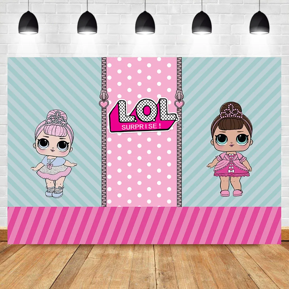

Neoback Cartoon Photography Backdrops Birthday Newborn Baby Party Background for Girls Stripes Custom Backdrop Photo Studio