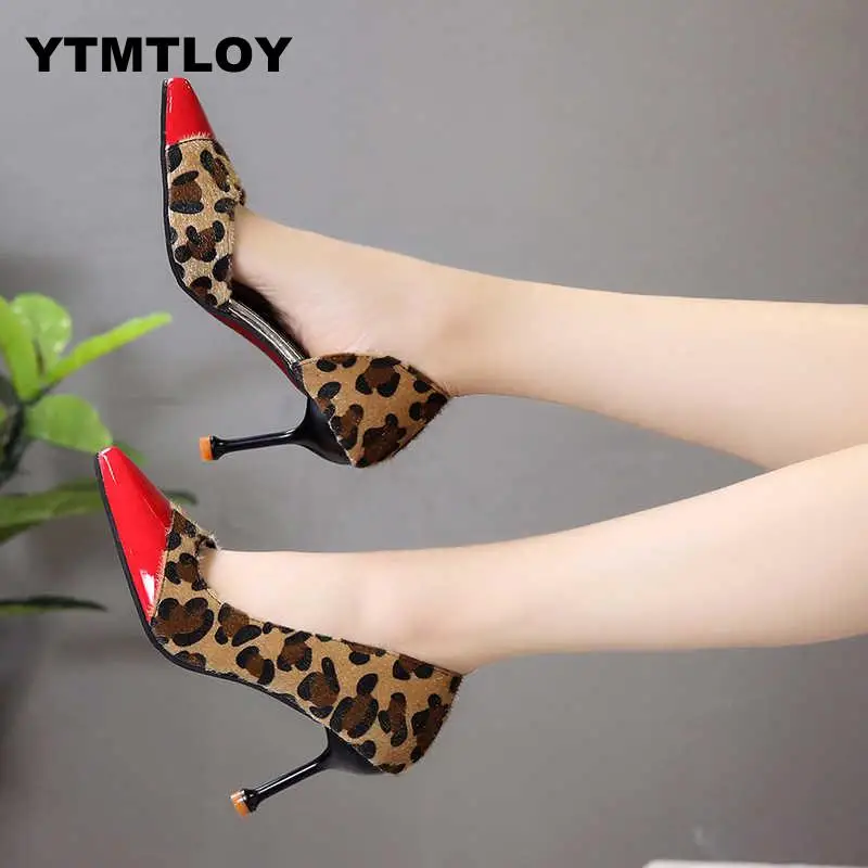 

Women Pumps Leopard Zebra Pattern Pointed Toe Thin Heels Shoes Woman Platform Designer Luxury Zapatos De Mujer Ladies Shoes