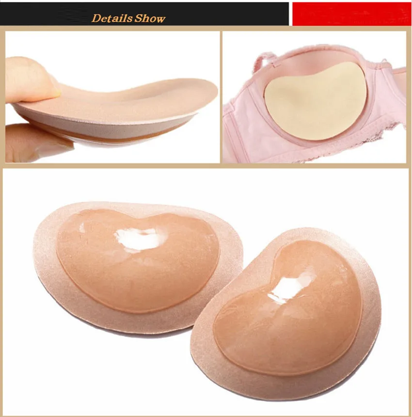 

2019 Women's Breast Push Up Pads Swimsuit Accessories Silicone Bra Pad Nipple Cover Stickers Patch Inserts Sponge Bra1.973