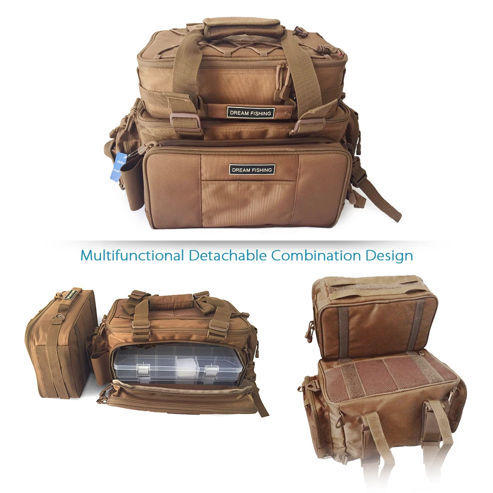 Многофункциональный рюкзак для рыбалки, сумка для снастей, съемный комбинированный рюкзак для приманки, сумка для хранения рыболовных снастей, сумки на плечо
