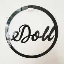 Круглый на заказ свадебное Имя Зеркало Золото акрил черный Babyshower имя знак круг Форма вечерние Декор настенная вешалка