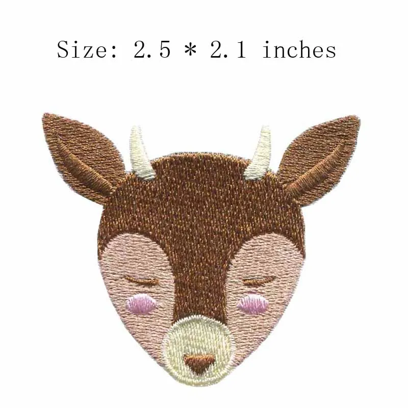 Deer head embroidery patch 2.5"wide /sleeping/bag patch/sticker.in