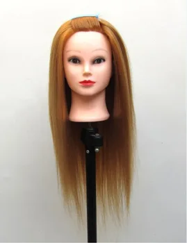 

Free shipping!High Quality Hairdressing training hairdresser mannequin head cosmetology Manikin Head with free clamp holder