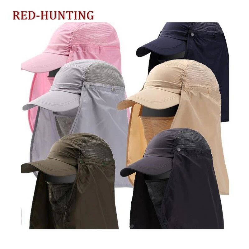 

Unisex Outdoor Sport Fishing Hiking Hat UV Protection Face Neck Flap Sun Cap