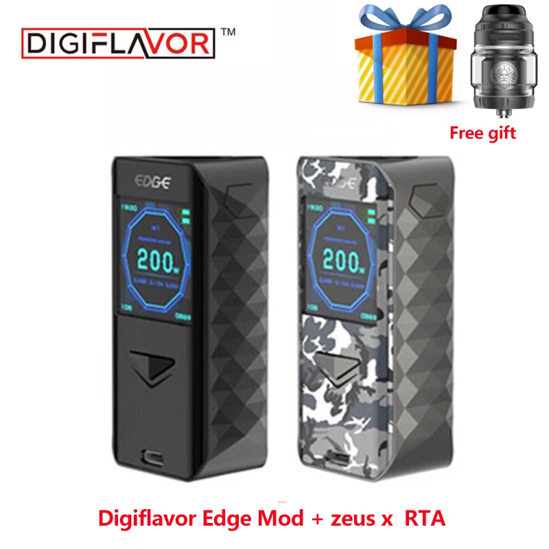 

Free gift Electronic Cigarette Digiflavor Edge Mod &advanced AS chipset fast wireless charging advanced TC mod with Zeus X RTA