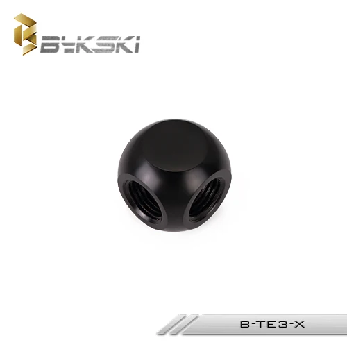 Bykski 3/4 подъездных путей, кубических адаптер G1/4 Женский мульти-способ установки разъема металлический сплиттер B-TE3-X - Цвет лезвия: Black