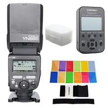 YONGNUO YN685 YN-685 (YN-568EX II Version Améliorée) sans fil HSS TTL Flash Speedlite pour Canon + YN622C-TX + Filtre + Diffuseur