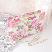 Новинка, Европейская и американская мода, Ретро стиль, милые, цветочные, женские сумки, клатч, вечерняя сумочка,, вечерние, на цепочке