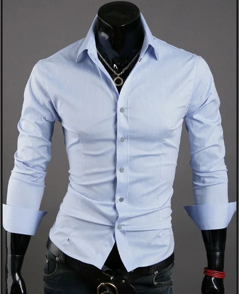 10 новый специальный Vska сплошной цвет мужской диких Тонкий Повседневная футболка с длинными рукавами 5922