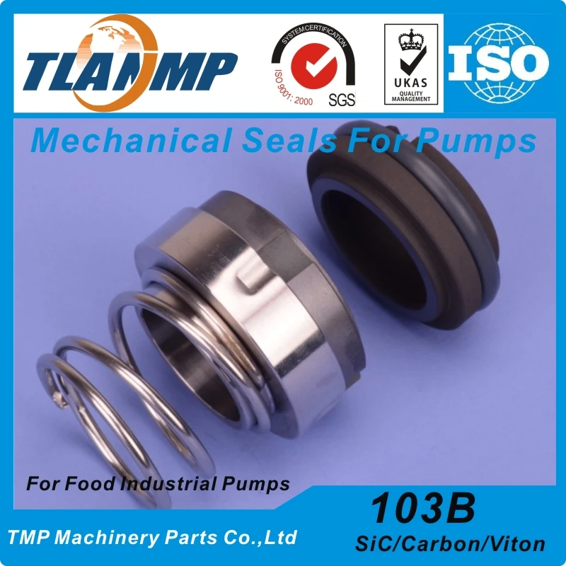 

103B-22 Mechanical Seals For Food Industrial Pumps- With Type A /Type B Spring (Material:SiC/Carbon/FKM) Shaft Size 22mm