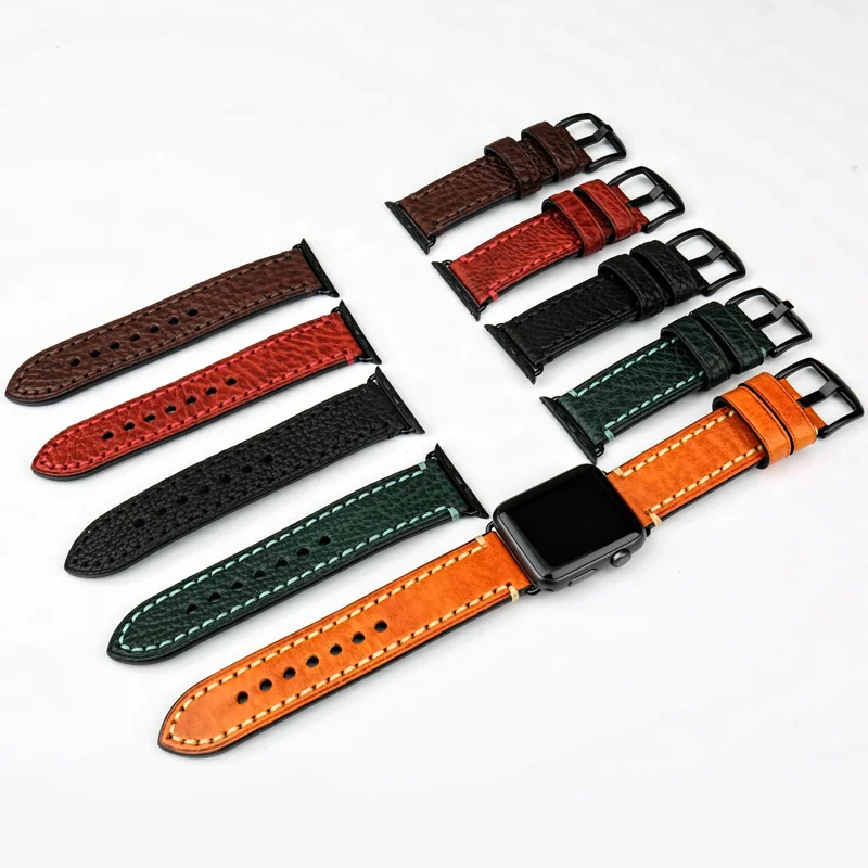 Кожаный ремешок MAIKES для Apple Watch Band 42 мм 38 мм/44 40 series 4/3/2/1 все модели iWatch браслет