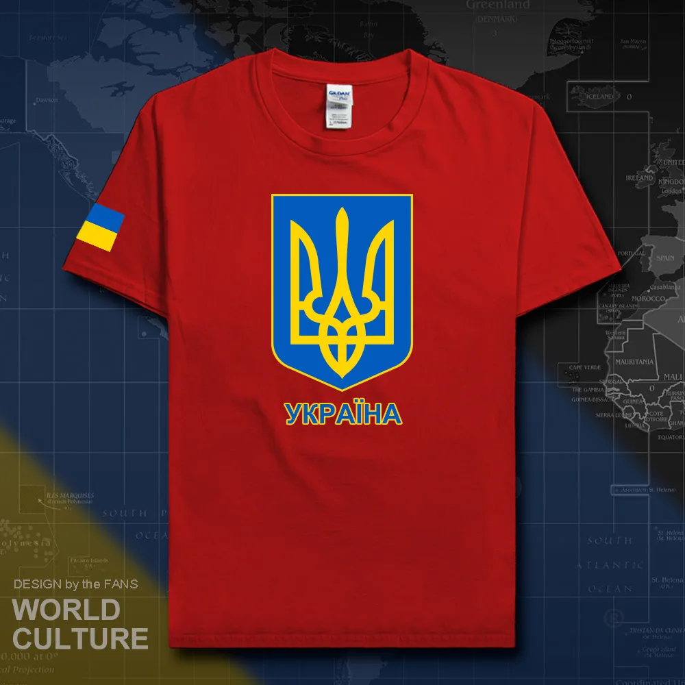 Мужская футболка с круглым вырезом UKR Ukrayina из 100% хлопка 2018|Футболки| |