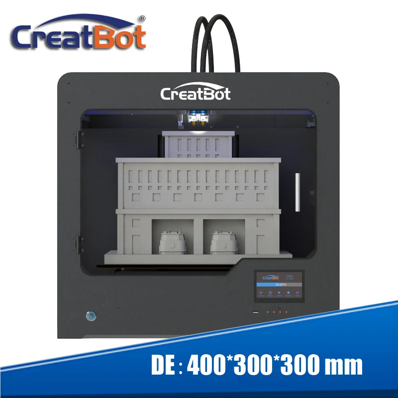 

2015 Upgraded Quality Fully metal Creatbot DIY 3d Printer Kit High Resolution 0.04 mm Super large build size 400*300*300 mm DE02
